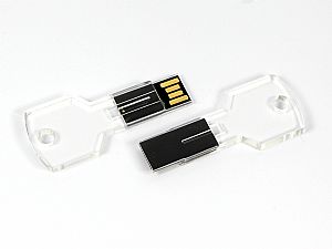 USB Stick Crystal in Schlüsselform, praktisch als Schlüsselanhänger, Schlüsselbund