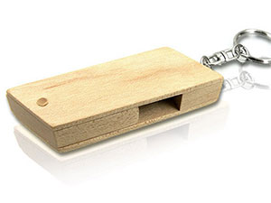 Holz USB Stick in Form eines Parallelograms