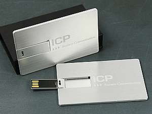USB Stick Visitenkarte Aluminium mit Gravur