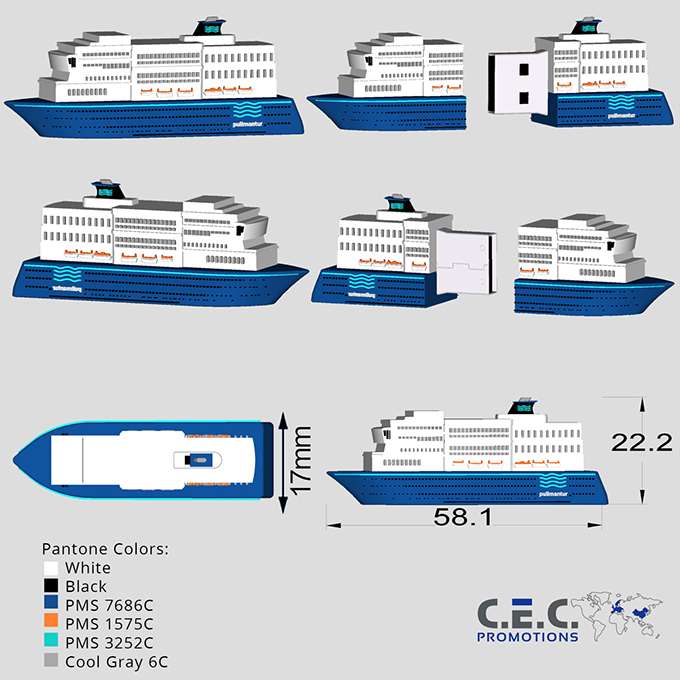 USB-Schiffe im Hafen