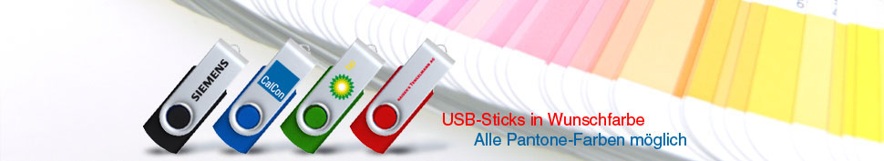 USB-Stick in Wunschfarbe, druckfarbe, pantone