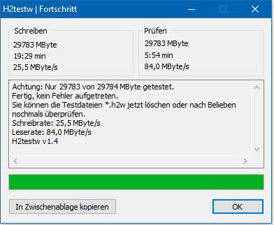 USB-Stick Geschwindigkeitstest