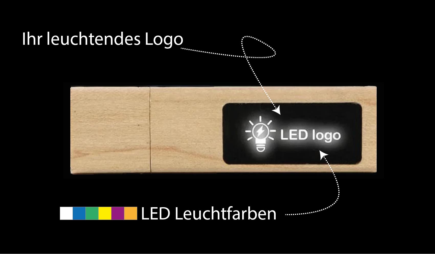 usb sticks led leuchtendes logo