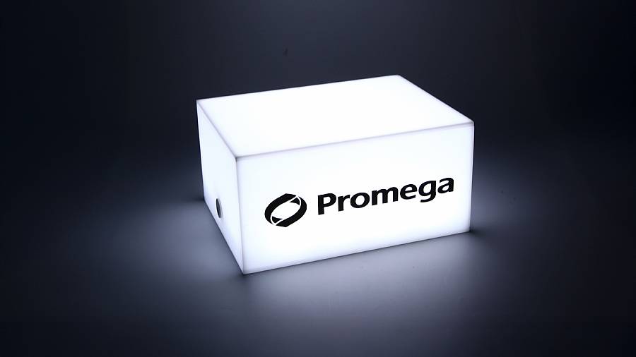 Acryl Lightbox mit Kundenlogo, weiß beleuchtet