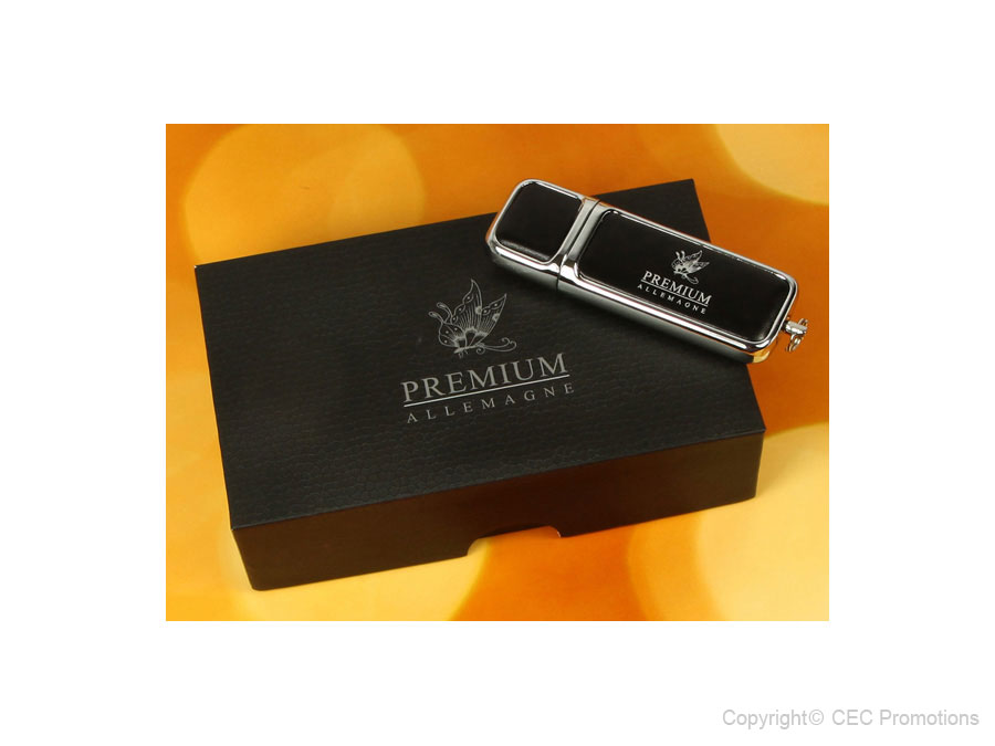 USB-Stick Leder Geschenkbundle schwarz