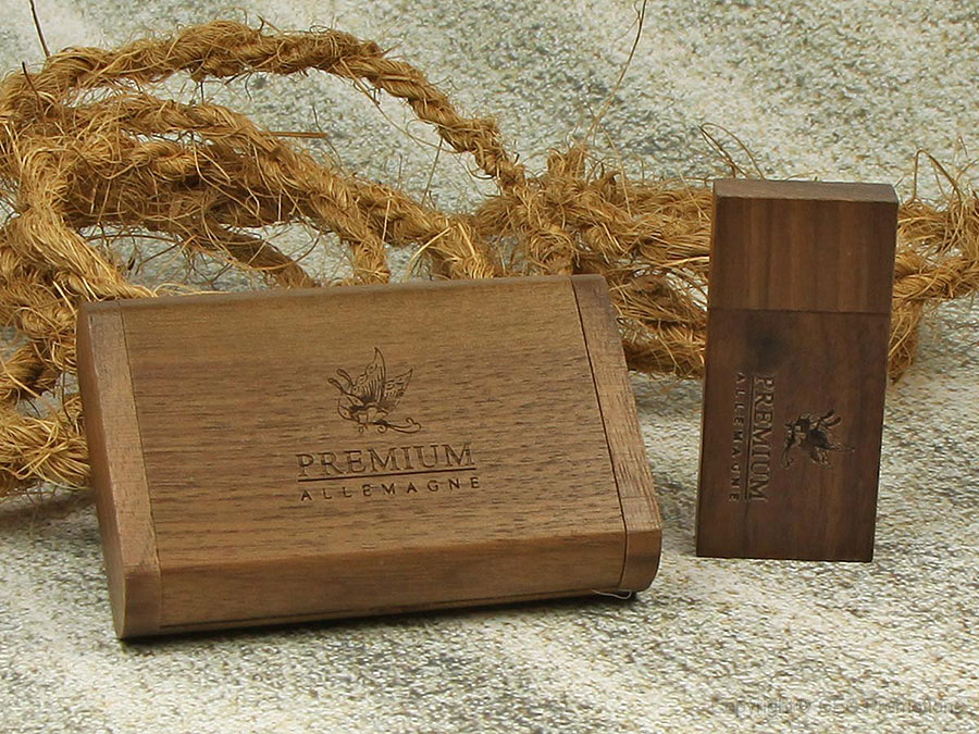 USB Stick Holz Geschenkschatulle dunkel