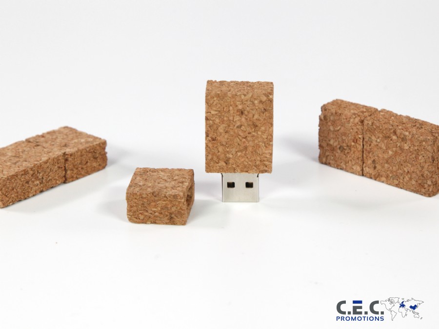 USB-Stick aus Kork (eckig)