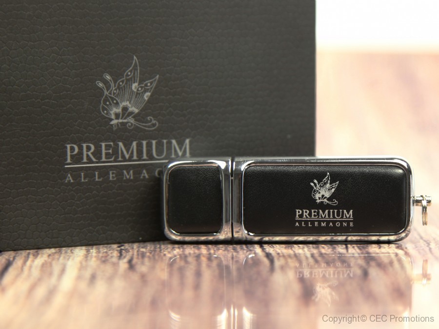 USB-Stick Leder Geschenkbundle schwarz