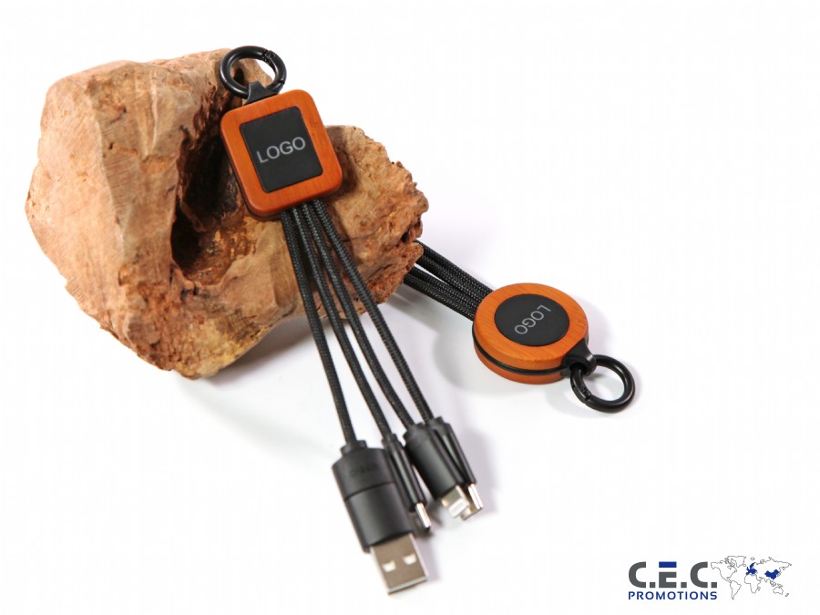 Multi 3-in-1 Kabel Holz LED