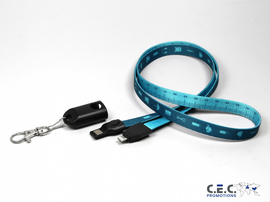2-in-1 Lanyard Ladekabel
