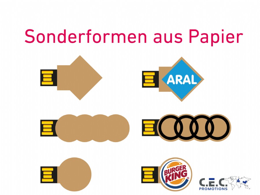 USB Paper Sonderform
