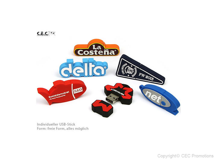 USB-Stick Logo Freiform