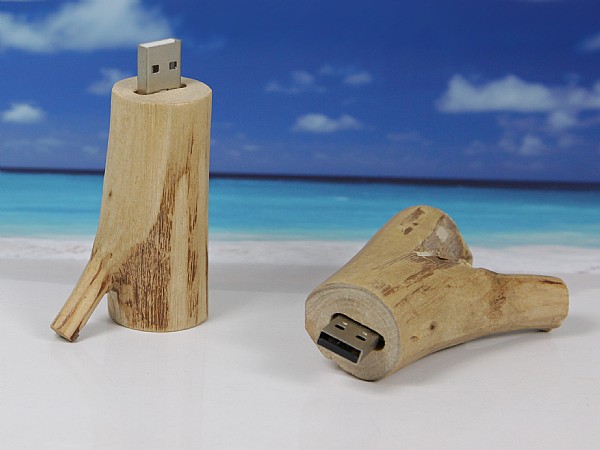 USB-Stick Holzast hell