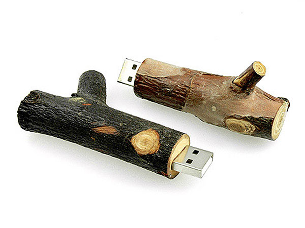 USB-Stick Holzast dunkel