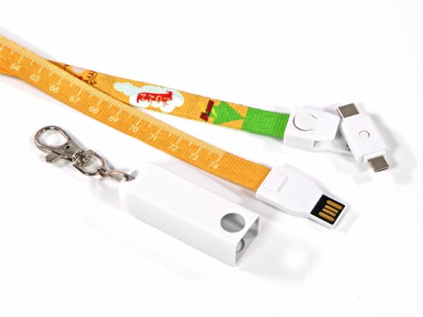 4-in-1 Lanyard Ladekabel mit USB-Speicher 32GB