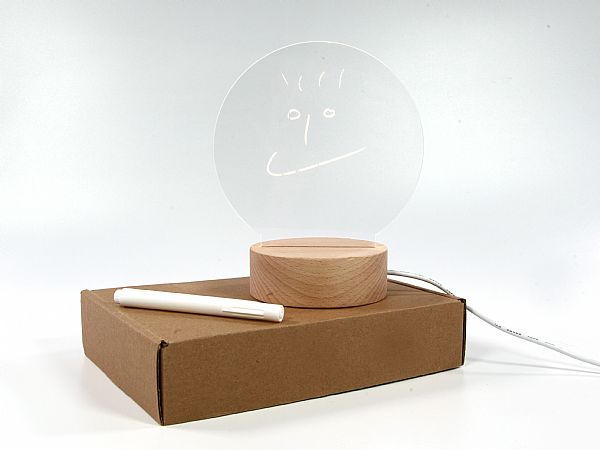 Nightlight - Design Acrylglas mit Holzsockel