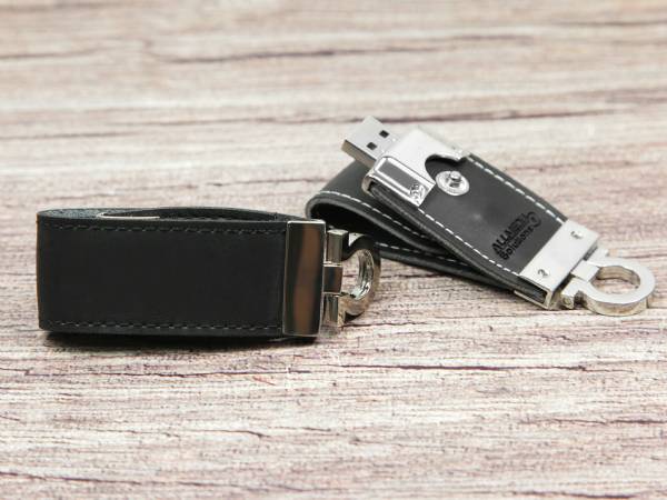 leder highspeed usb stick schwarz logo jfif