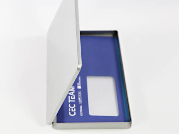 Gutscheinbox LangDIN - Klappbox aus Metall