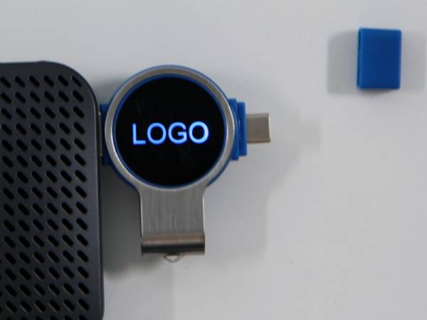 usb round beleuchtet
