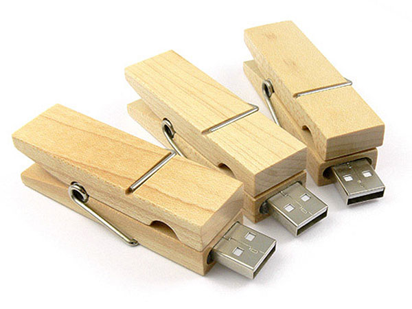 USB Holz Wäscheklammer