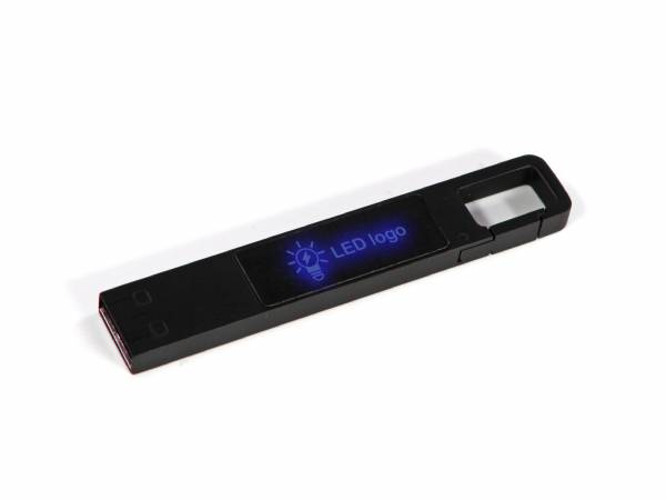 LED USB-Stick mit Leuchteffekt und Karabiner