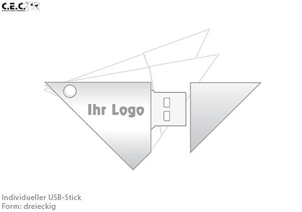 USB-Stick Logo dreieckig