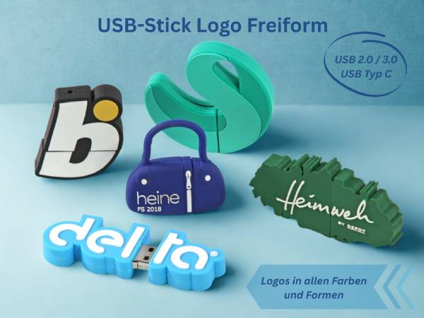 Freiform USB-Sticks als Logo