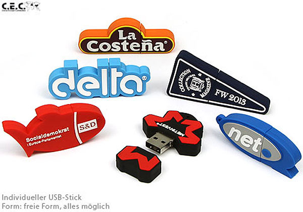 USB-Stick Logo Freiform