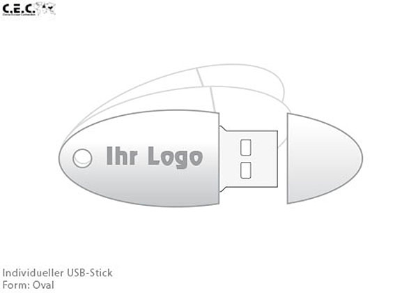 USB-Stick Logo oval