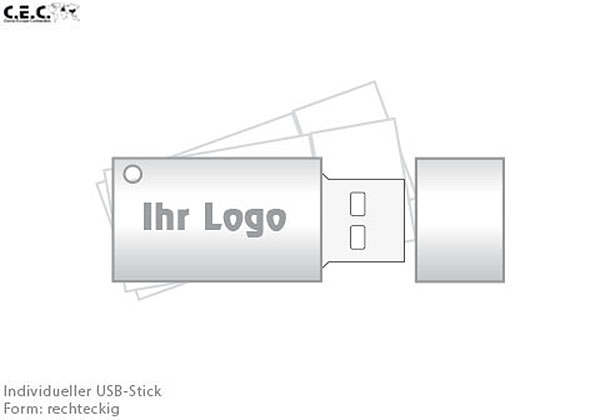 USB-Stick Logo rechteckig