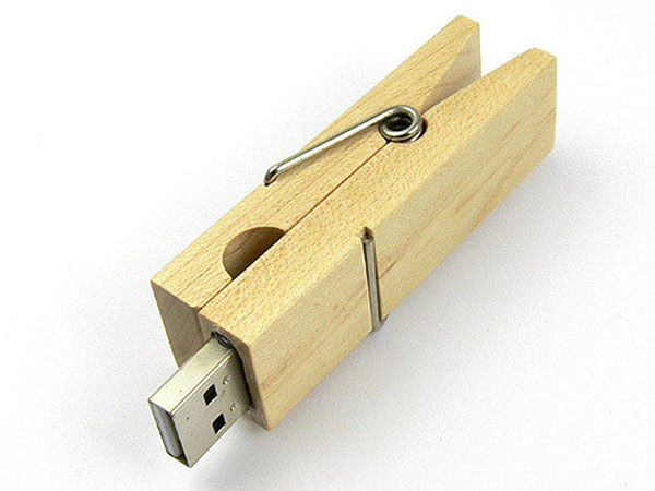 USB Holz Wäscheklammer