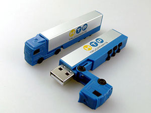 USB Stick LKW Truck kunststoff Logo Aufdruck giveaway