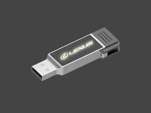 Werbeartikel Dual LED USB-Stick aus Metall mit Leuchteffekt für Ihr Logo 