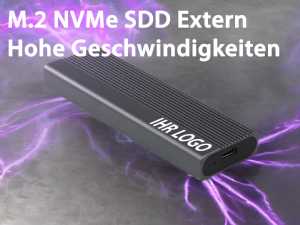 Externe Festplatte NVMe RapidStore mit Logo bedruckbar