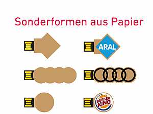 USB-Stick Sonderform Papier in Ihrer Sonderform