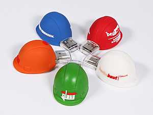 usb stick bauhelm bau baustelle handwerk schutz