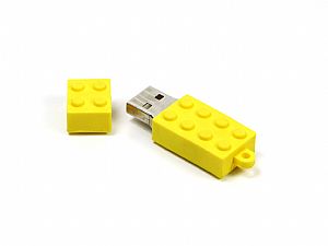 usb stick brick baustein gelb