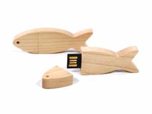 usb stick fisch holz holzfisch konfirmation religion kreativ