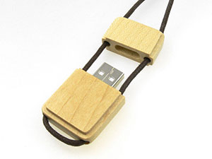 Holz USB-Stick mit Kordel