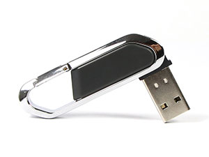 USB-Stick in einem Karabiner integriert, Vollmetallrahmen mit Karabiner