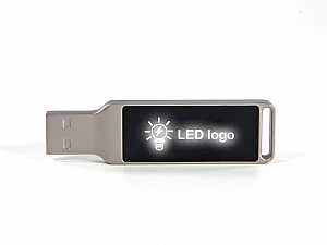 usb stick led shimmerlite metall front