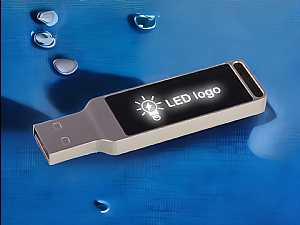 usb stick led shimmerlite metall titel ki