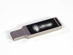 usb stick led shimmerlite metall titel