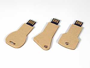 usb stick paper key umweltfreundlich öko pappe karton titel