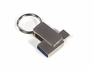 USB-Stick Twin Metall Mini mit Typ-C Stecker