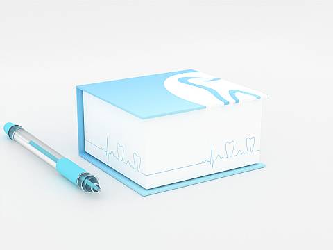 Dentalbox 1 im Standarddesign - eine Verpackung für Dentallabore & Zahntechniker