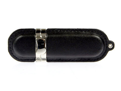 Edler USB-Stick aus Leder, weißes Leder mit Aufdruck als Werbegeschenk