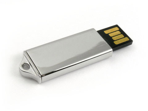 Herausschiebbarer Mini-USB Stick aus Metall