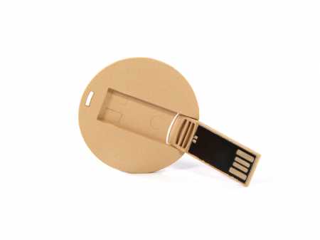 runder USB-Stick aus Biokunststoff PLA