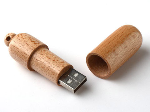 Runder Holz USB-Stick aus Holz